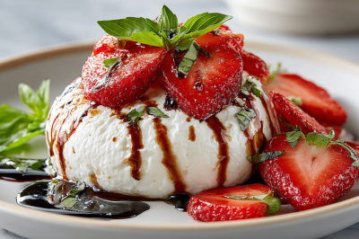 Магия в сезон клубники: готовлю десерт с бурратой и раскрываю вкус ягод по максимуму