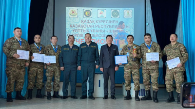 Гвардейцы из Семея стали чемпионами по қазақша күрес